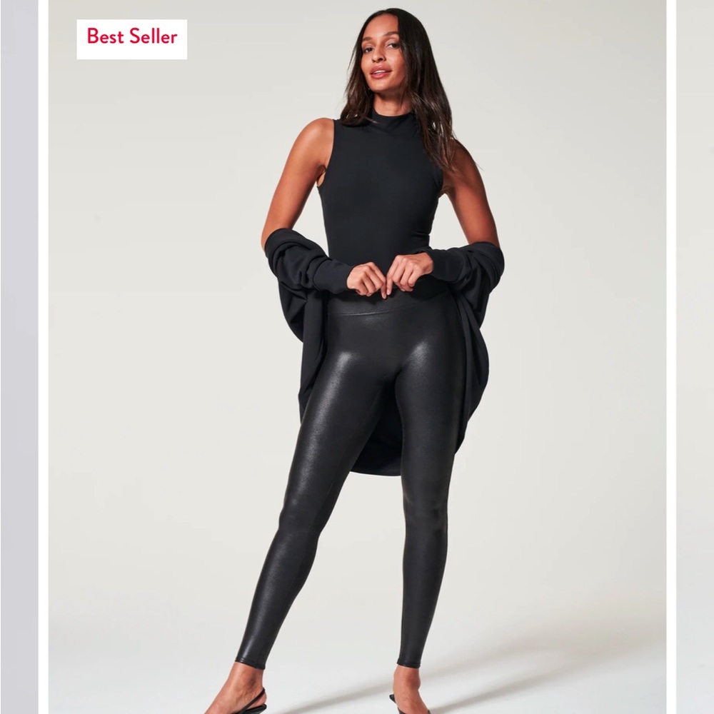 #1 BEST SELLING SPANX FAUX LEATHER LEGGINGS IN BLACK SIZE SMALL FROM REVOLVE